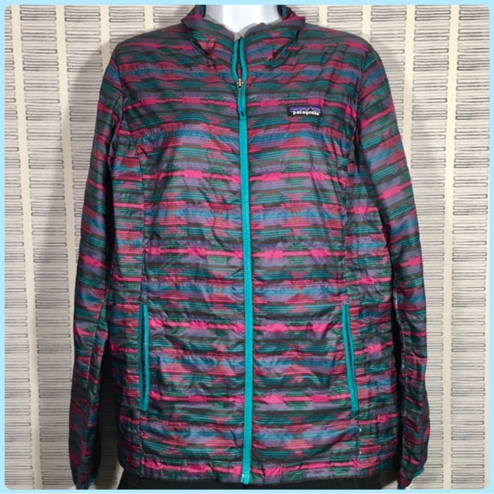 Patagonia vintage print medium weight puffer jacket